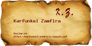 Karfunkel Zamfira névjegykártya